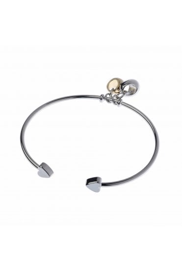 Luxe Fusion Radiance Cuff With Gold And Rhodium Coffee Bean Charms