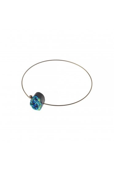 Luxe Gold Druzy Wire Bracelet