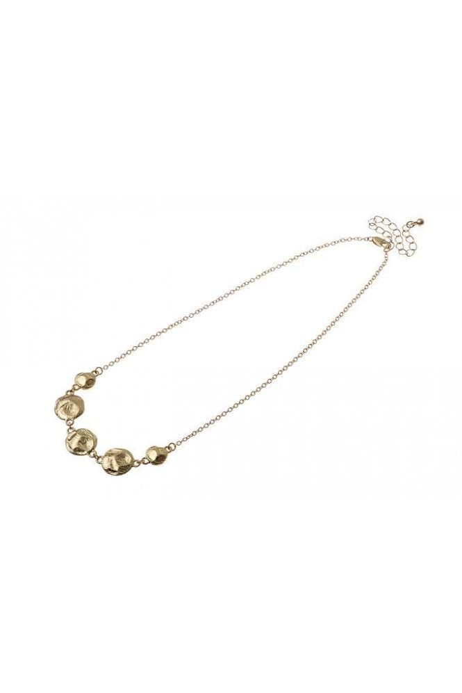 Majique London Luxe Hammered Disc Chain Necklace