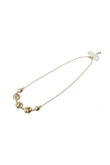 Luxe Hammered Disc Chain Necklace