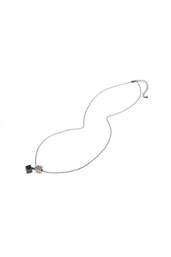 Majique London Luxe Hematite & Gold Long Necklace