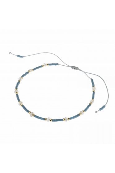 Luxe Pearl Fusion Miyuki Seed Beads Bracelet In Turquoise & Pearl