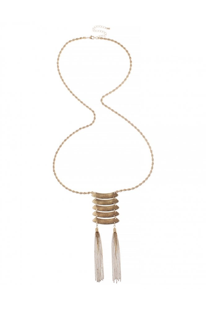 Majique London Luxe Tassel Ladder Necklace