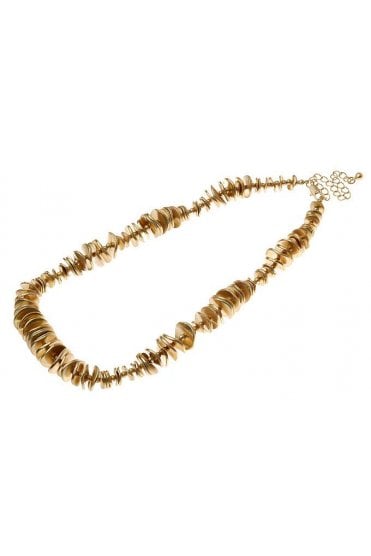 Luxe Wavy Gold Coin Necklace