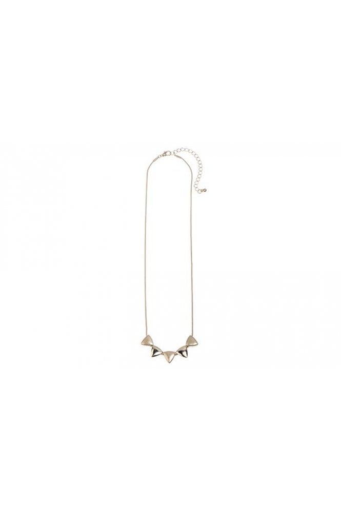 Majique London 3D Triangle Textured Chain Necklace