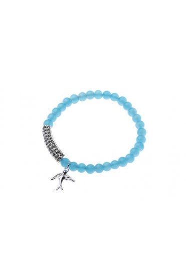 Aqua Birdsong Crystal Stretch Bracelet