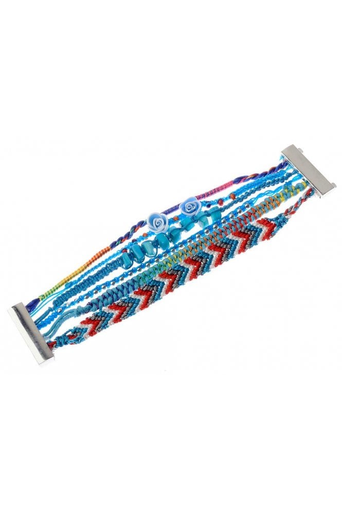 Majique London Azure Bloom Woven Bracelet