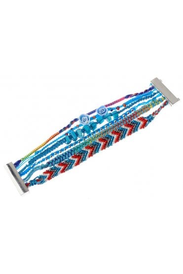 Azure Bloom Woven Bracelet