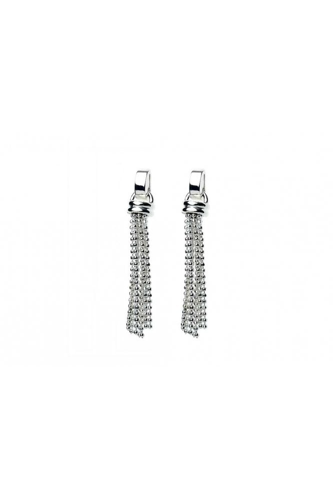 Majique London Ball Chain Drop Silver Studs