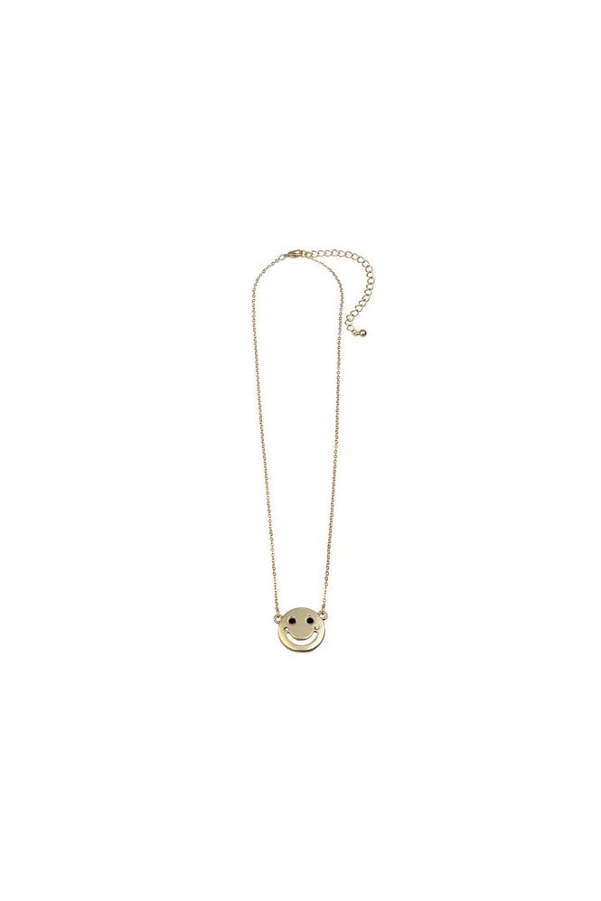 Majique London Big Smiley Statement Necklace