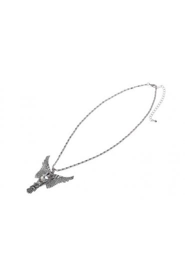 Bird Charm Rhodium Chain Necklace