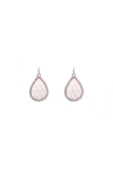 Blossom Teardrop Rose Gold Hook Earrings