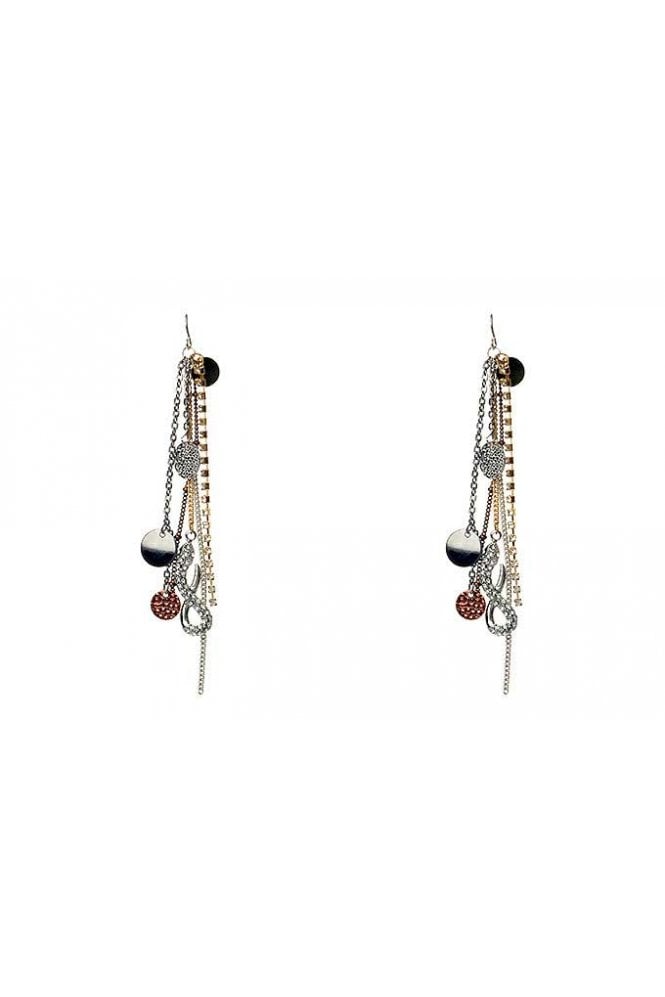 Majique London Charmed Fish Hook Drop Earrings
