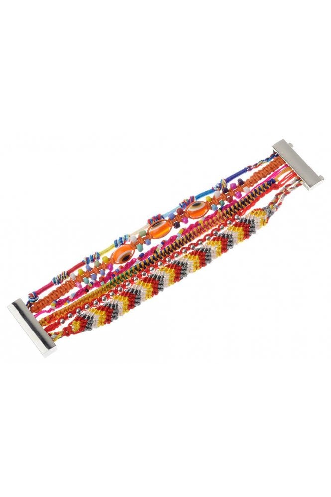 Majique London Citrus Eye Woven Bracelet
