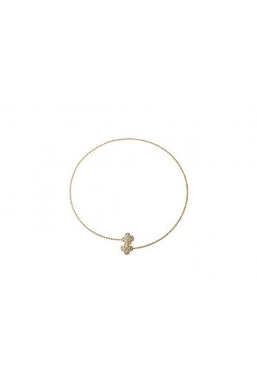 Crystal Clover Rope Wire Necklace
