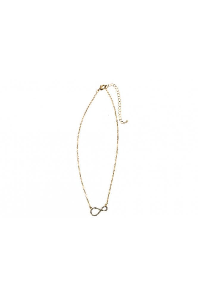Majique London Crystal Infinity Charm Necklace