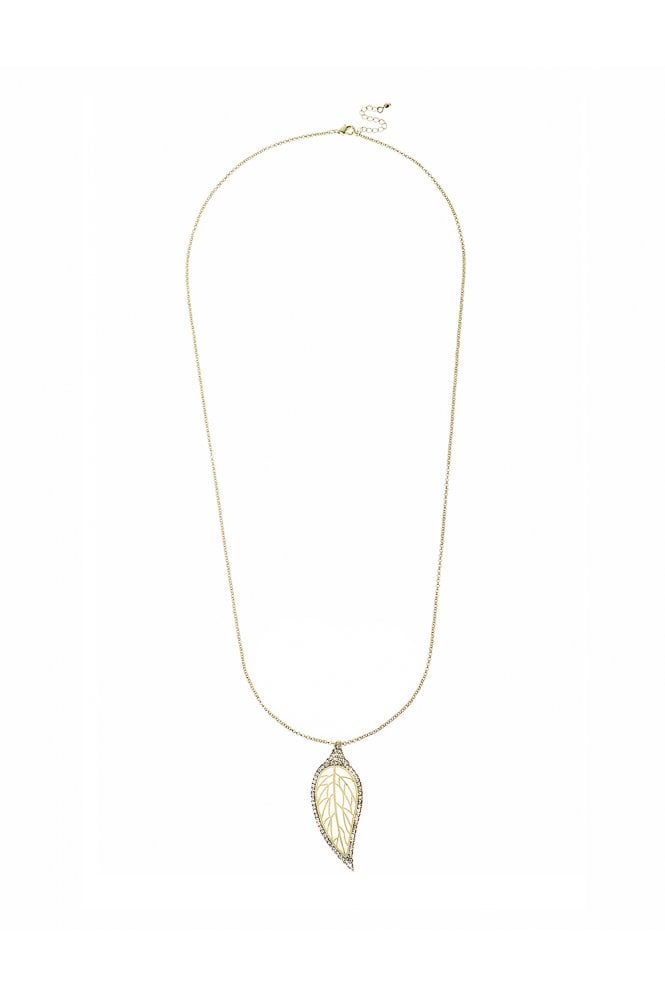 Majique London Crystal Leaf Elegance Necklace