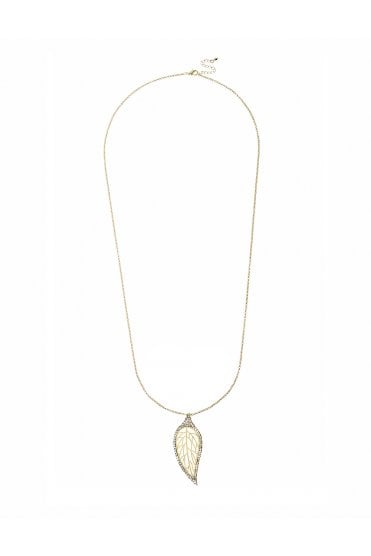 Crystal Leaf Elegance Necklace