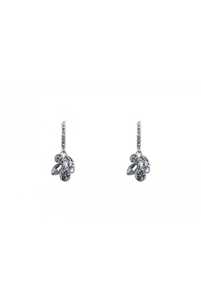 Majique London Crystal Luxe Silver Drop Earrings
