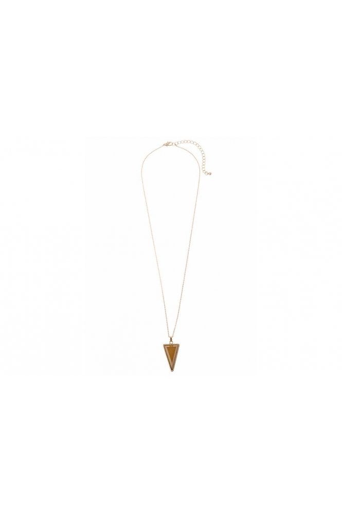 Majique London Desert Glow Triangle Pendant Necklace