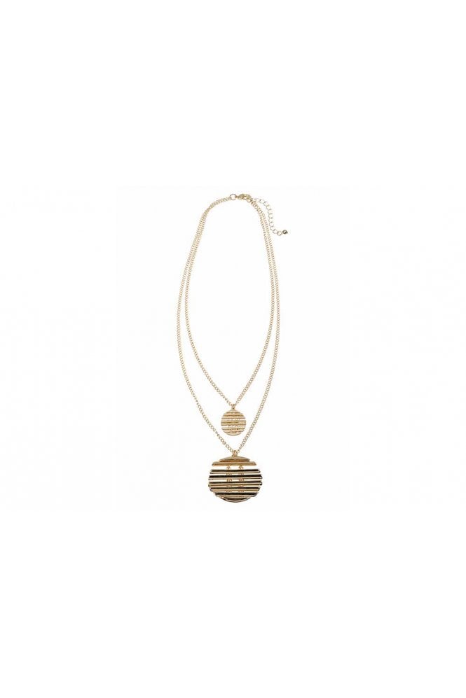 Majique London Double Strand Round Charm Necklace