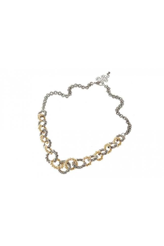 Majique London Dual Tone Link Necklace