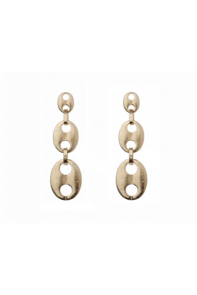 Majique London Sculpted Oval Fusion Link Earring