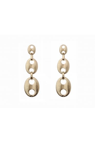 Sculpted Oval Fusion Link Earring