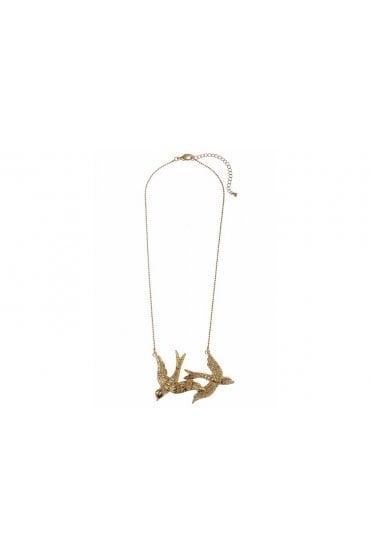 Flight of Birds Pendant Chain Necklace