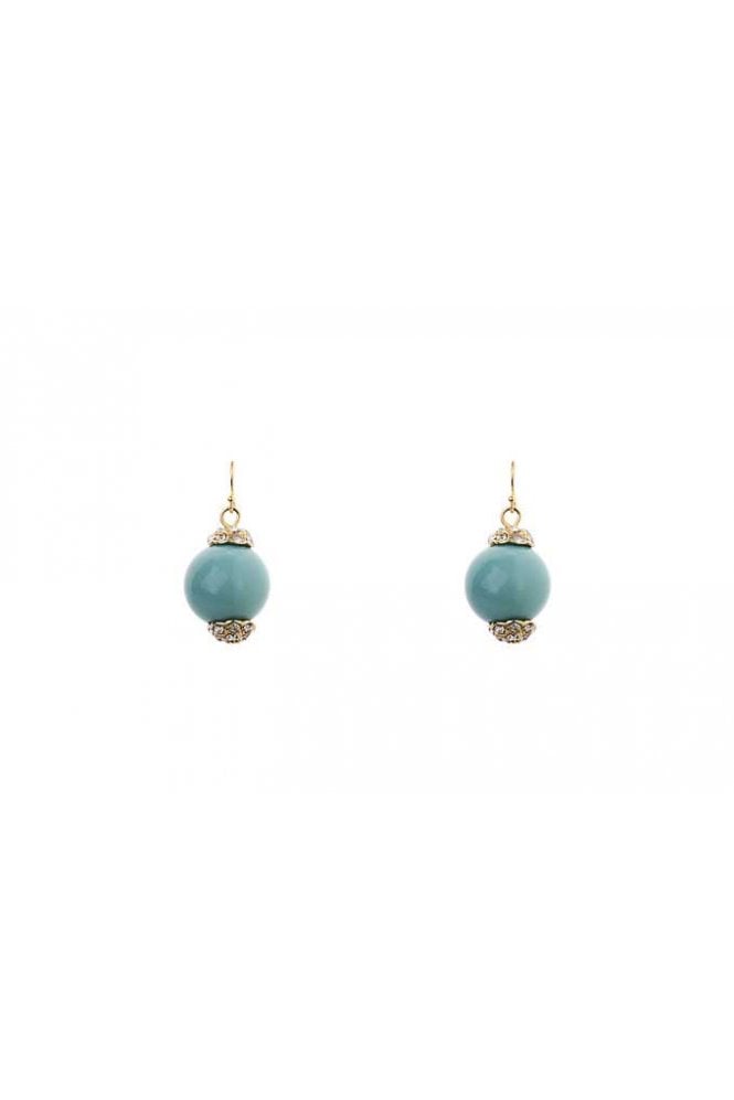 Majique London Gold Beaded Drop Hook Earrings