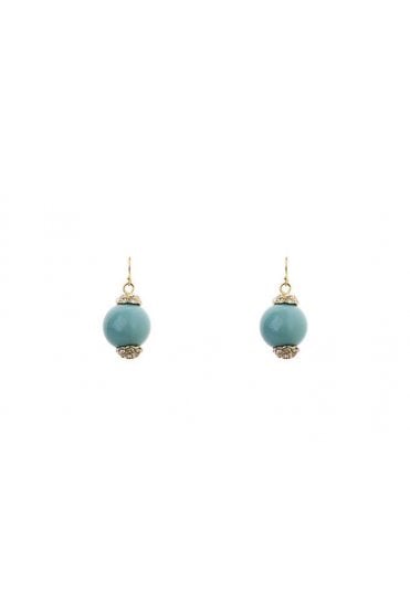 Gold Beaded Drop Hook Earrings