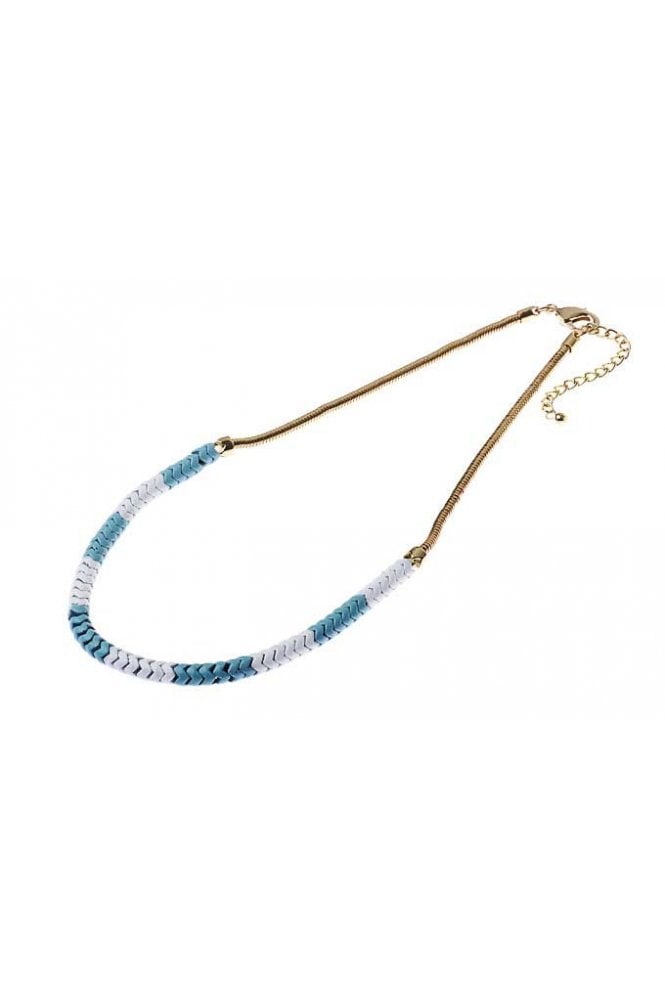 Majique London Golden Harmony Beaded Snake Necklace