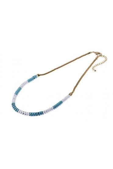 Golden Harmony Beaded Snake Necklace