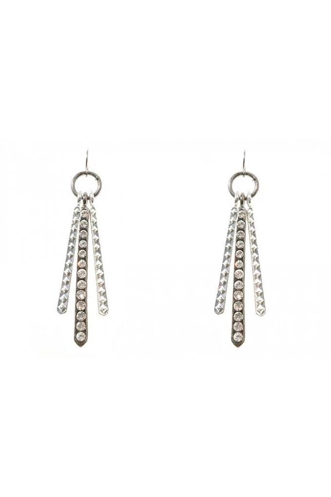 Majique London Hematite Wave Drop Earrings