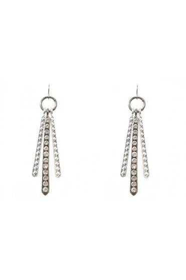 Hematite Wave Drop Earrings