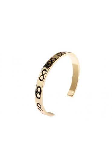 Infinity Charm Black Epoxy Cuff
