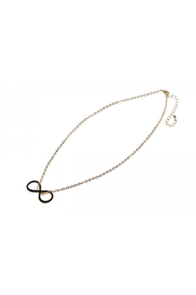 Majique London Infinity Enamel Gold Necklace