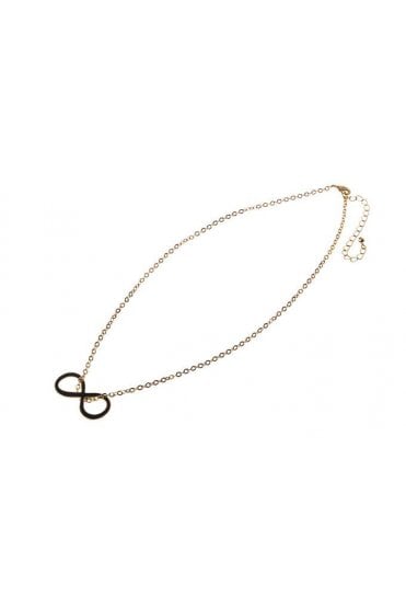Infinity Enamel Gold Necklace
