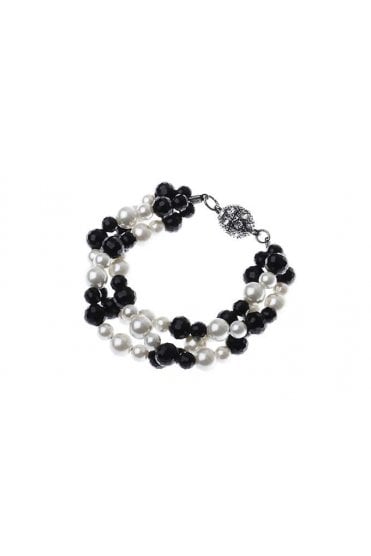 Jet & Pearl Chic Bracelet