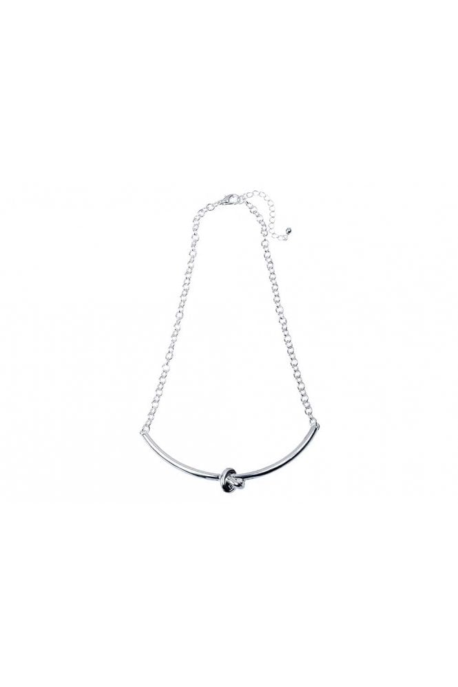 Majique London Knotty Chic Silver Necklace