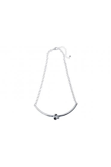 Knotty Chic Silver Necklace