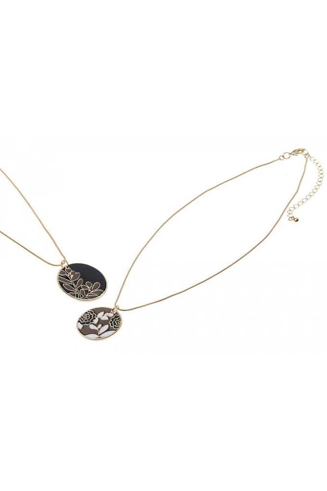 Majique London Leafy Duality Snake Necklace