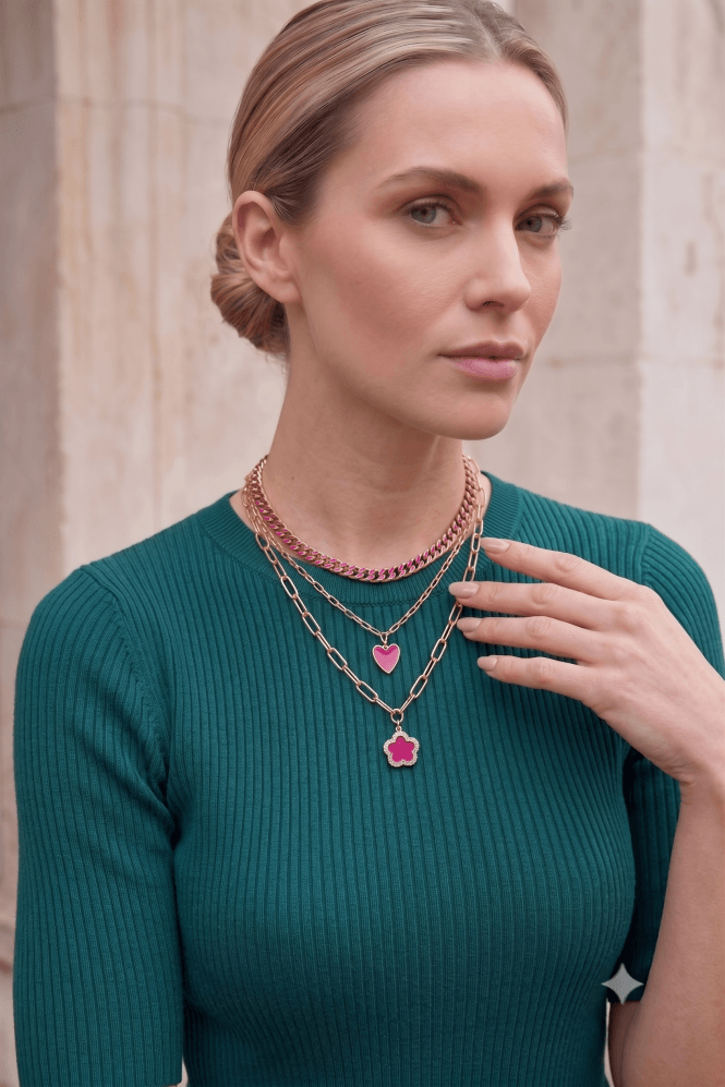 Majique London 14K Golden Link Necklace