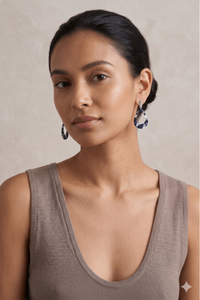 Majique London Acrylic Luxe Teardrop Earrings