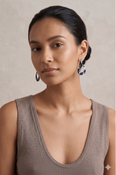Acrylic Luxe Teardrop Earrings