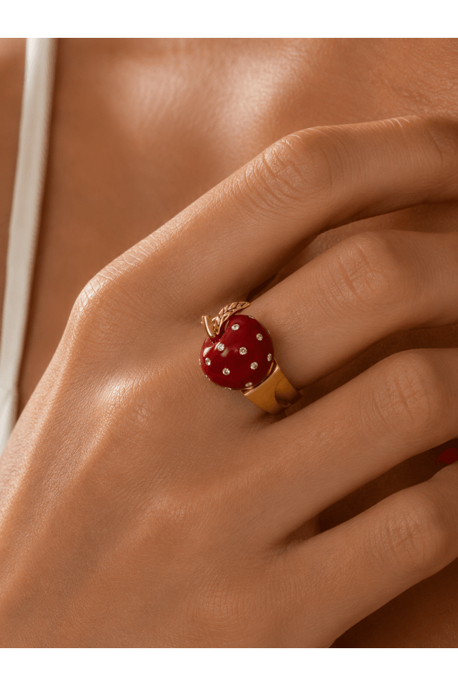 Majique London Apple Luxe Spark Ring