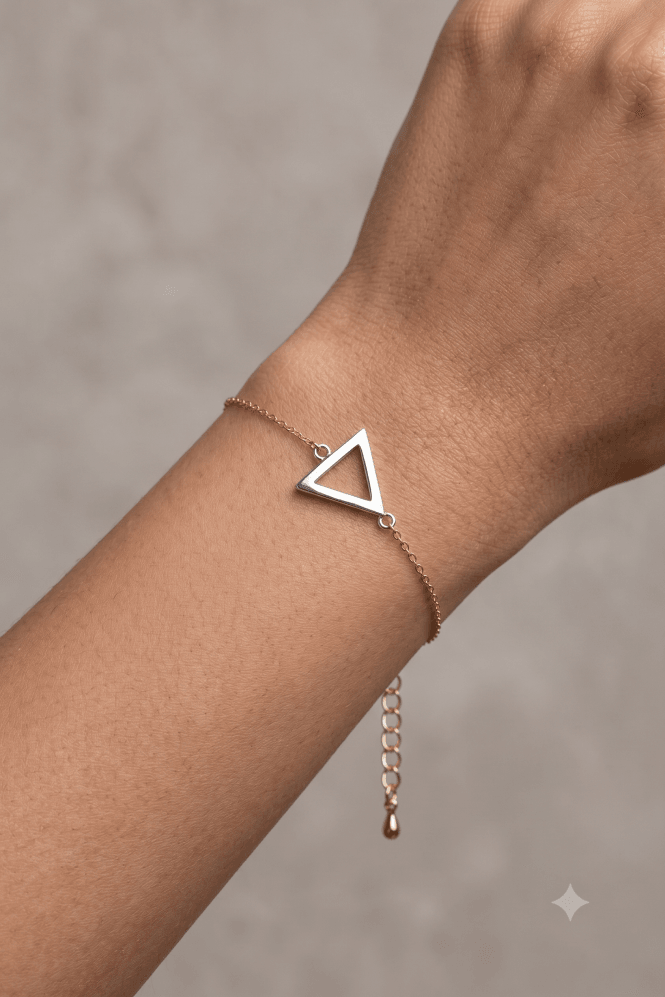 Majique London Aureate Flow Bracelet with Silver Geo Charm