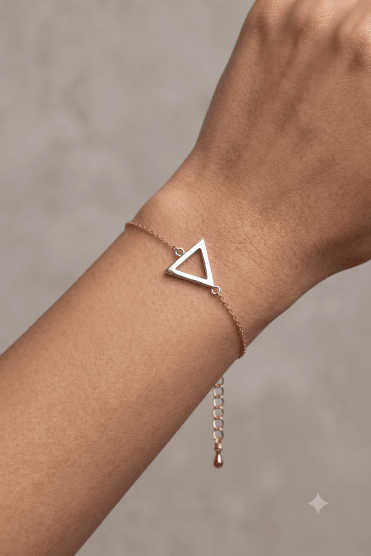 Aureate Flow Bracelet with Silver Geo Charm