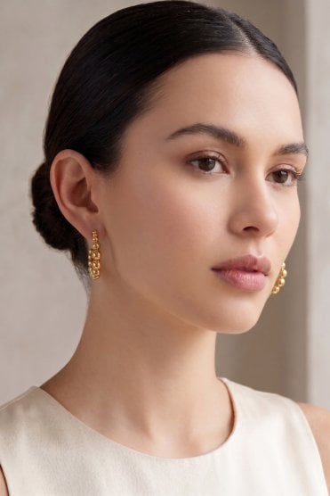 Ball Hoop Earrings