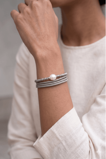 Beaded Elegance Multi Row Magnetic Bracelet